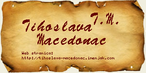 Tihoslava Macedonac vizit kartica